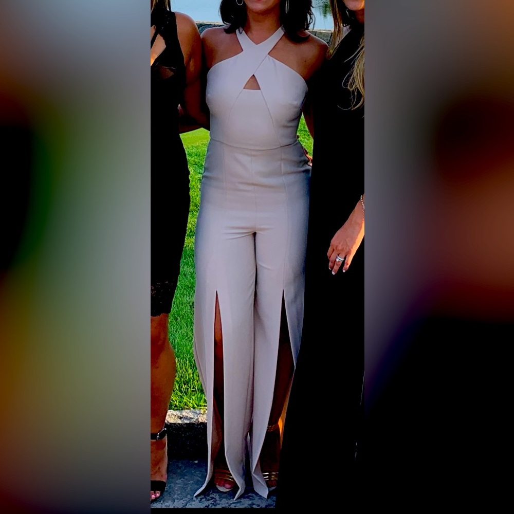 Stunning BCBG cream jumpsuit.